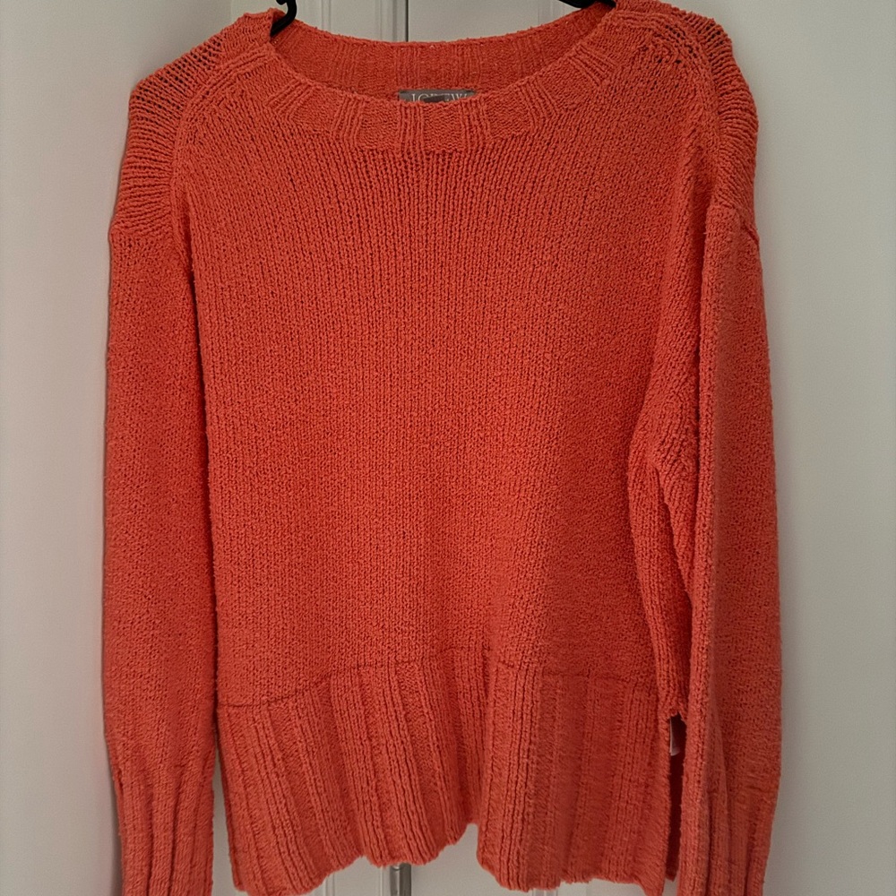 J. Crew Vibrant Orange Crew Neck Sweater